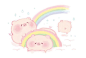 めぐみ ･ᴗ･megumi on Instagram: “﻿ ﻿ #虹の日‬﻿ ﻿ *:・゜。*:・゜*:・゜。*:・゜。*﻿ ﻿ #pig #piggy #小豬 #こぶた #ぶた #豚 #돼지 #イラスト #illustration #插畫 #虹 #rainbow #무지개”