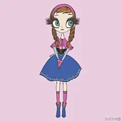 泰国插画师BIGHAM 创作的“Disney Princess”长睫毛大眼美女系列漫画，能全部认出来吗？