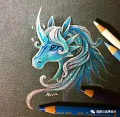 I&amp;B插画丨我滴天呐，彩铅画的小宇宙被打开了，小神兽好美腻（一）