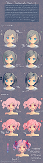 Kyoukaraa的SAI教程：头发绘制 Hair Tutorial Part 2 by KyouKaraa on deviantART