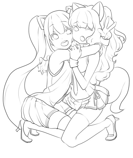 K018ENU9XNZ1R手绘插画线稿