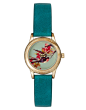 Accessorize复古燕子花朵图案凫蓝色表带腕表