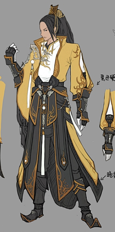 邻家haha采集到人设采集·设计秘辛·藏剑秦风成男 设计师@慧迦  解说