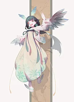 【君昌豫鸟拟人设计】附过程图 设计点： 1.衣… - 半次元 - ACG爱好者社区