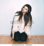 Beautiful happy smiling winter woman. Laughing girl . Home style clothes. White positive teenage sweater. Lifestyle. Hipster.