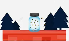 玻璃瓶里的萤火虫 页面网页 平面电商 创意素材