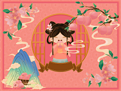 Doris月亭采集到我的包装插画