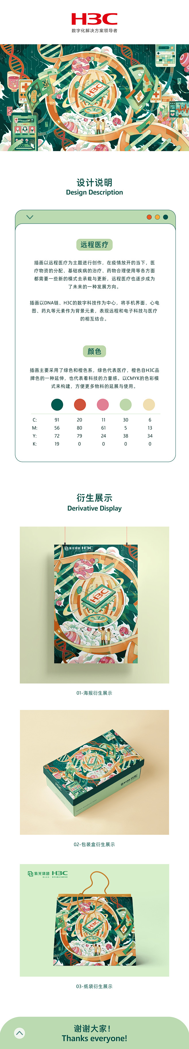 插画作品的设计说明及相关衍生展示