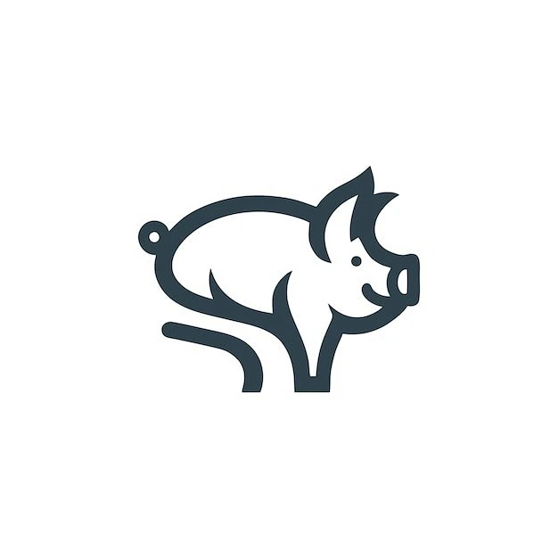 猪标志logo矢量图设计素材-花瓣网