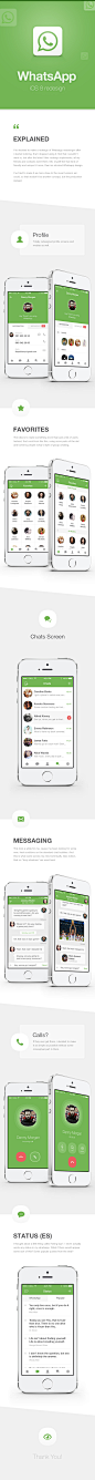 WhatsApp Redesign for iOS 8 (2014) : I’ve decided to make a redesign of Whatsapp messenger afteri started noticing, that i stopped using it. Not that i wouldn’twant to, but after the latest Viber redesign implements, all myfriends and contacts went there.