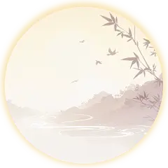 花瓣素材_宇宙系列古风插画圆月贴纸_193823420