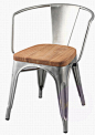 特价休闲时尚现代实木座设计经典咖啡户外铁艺工业镀锌色休闲餐椅 原创 新款 2013