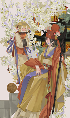 桃子子~采集到木兆子小插画分享~
