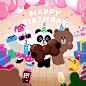 #LINEFRIENDS##生日快乐# 大年初一不仅是春节，还是 @pangyo_linefriends 的生日哦！春节出生的胖友会给你带来满满“福气”！快给我们可爱的胖友留一句生日祝福语吧！ ​​​​