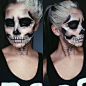 Skelett-Make-up für Halloween                                                                                                                                                                                 Mehr