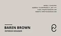 Designer Card Template Simple Fashion Style