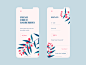Fresh Barberries - Mobile Design flower login mobile web ux ui color illustration design