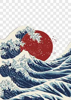 日式插画海浪不规则图形PNG图片➤来自 PNG搜索网 pngss.com 免费免扣png素材下载！