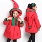童装 女童棉衣2013新款冬装加厚外套儿童圣诞棉袄棉服小女巫童装-淘宝网