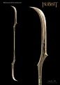 Elven Mirkwood Polearm, Paul Tobin : Concept Design for The Hobbit - Desolation of Smaug- Weta Workshop