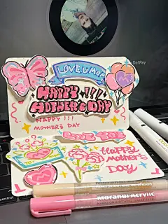 母亲节涂鸦贺卡给最爱的