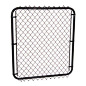 chain link fence gear rack