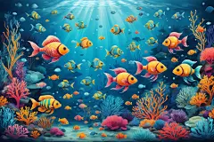 海洋生物动物鱼类插画图片