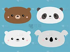 可爱的熊。灰熊，熊猫，考拉，北极熊幼崽。有趣的端面。可爱卡通人物。情人节快乐。笔记本封面,shirt