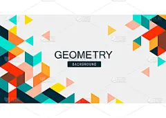 Abstract Colorful Geometry banner design