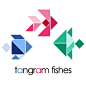 Tangram fish blue PDF cross stitch pattern by galabornpatterns