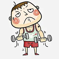 锻炼的男人高清素材 卡通 哑铃 帅气的 男人 简笔 肌肉 锻炼的 免抠png 设计图片 免费下载