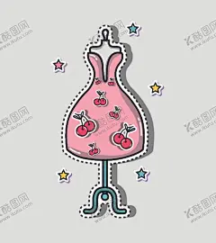 手绘生活元素 【酷图网】手绘生活元素,生活,卡通,卡哇伊,粉彩,彩色,可爱,服装,衣架