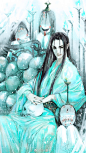 #天官赐福# 涂了个黑粉戚容，真的还挺喜欢他哒（然而不会画小鬼。。） ​​​​