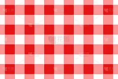 方格布桌布无缝图案在红白