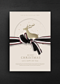 漂亮驯鹿 圣诞元素 圣诞狂欢 圣诞节主题海报设计PSD