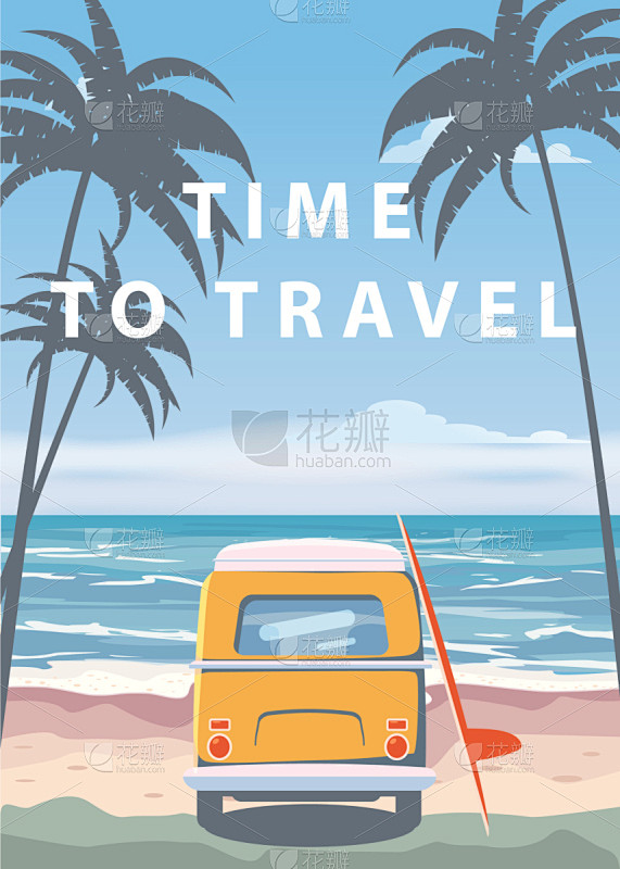 海洋,旅途,巴士,家庭,行李,汽车,女人,动物,旅行,复古