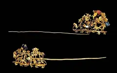 古典首饰头冠吊坠耳环珠宝饰品古风文物@北坤人素材