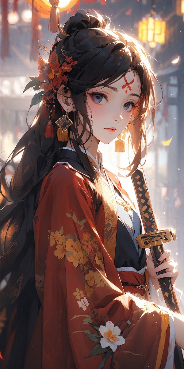 #AI 侠女 - chosen鲷的插画