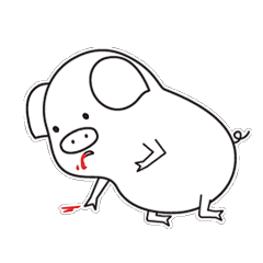 小汤猪动态表情包-09、吐血/噗/无语