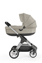 With Stokke® Stroller Carry Cot, Beige.