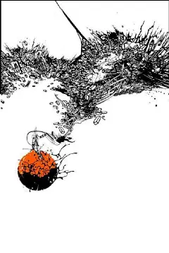 荷兰插画家 Kuba Woynarowski 创作的插画十分有特色，简单的黑、白、橙三色将纸上插画描绘得栩栩如生，画纸的留白处理让黑白两色更具对比，橙色的圆点、花纹点缀更是成为其作品的一大特色
