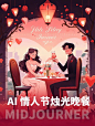 AI情人节烛光晚餐关键词分享