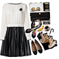 A fashion look from January 2015 featuring crop top, petite skirts and black ballet flats. Browse and shop related looks.