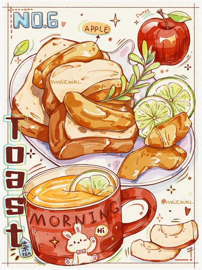 ipad水彩手账｜美食插画合集 - 小红...