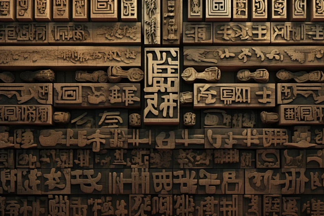 中国古代活字印刷四大发明摄影图-花瓣网