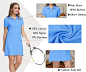 Amazon.com: JINSHI 女式 T 恤连衣裙徒步/网球/高尔夫/休闲舒适柔软的女式运动连衣裙, 天蓝色 : 服装、鞋靴和珠宝饰品