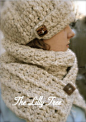 Hat & Scarf 65" Chunky Cable Baker Boy Brimmed Ensemble Women's Hat Newsboy Hat Crochet Handmade Women  #手工# #服饰# #创意#