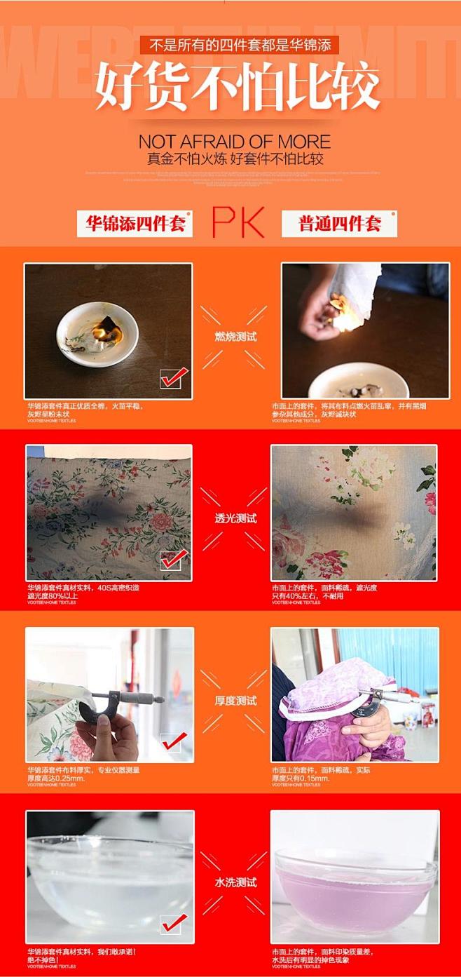 华锦添家纺 纯棉四件套 全棉床上用品 婚...