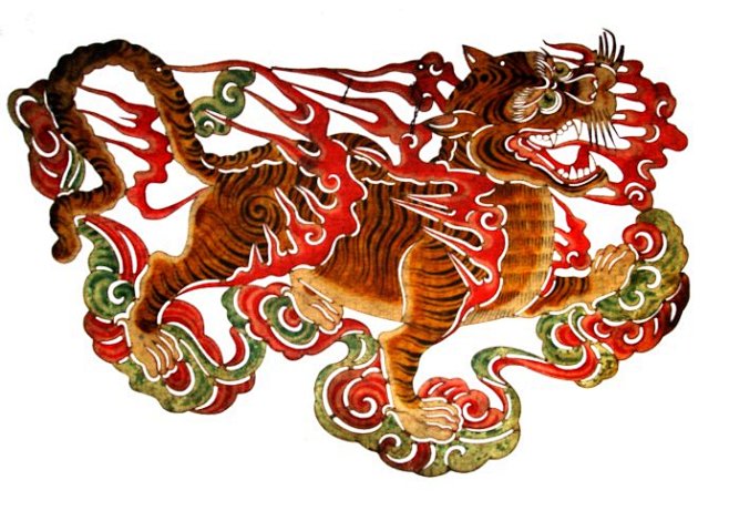 转载皮影中的神兽