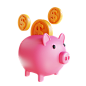 Piggy Bank 3D Illustration
